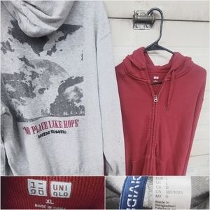 Bundle of name brand men's hoodies